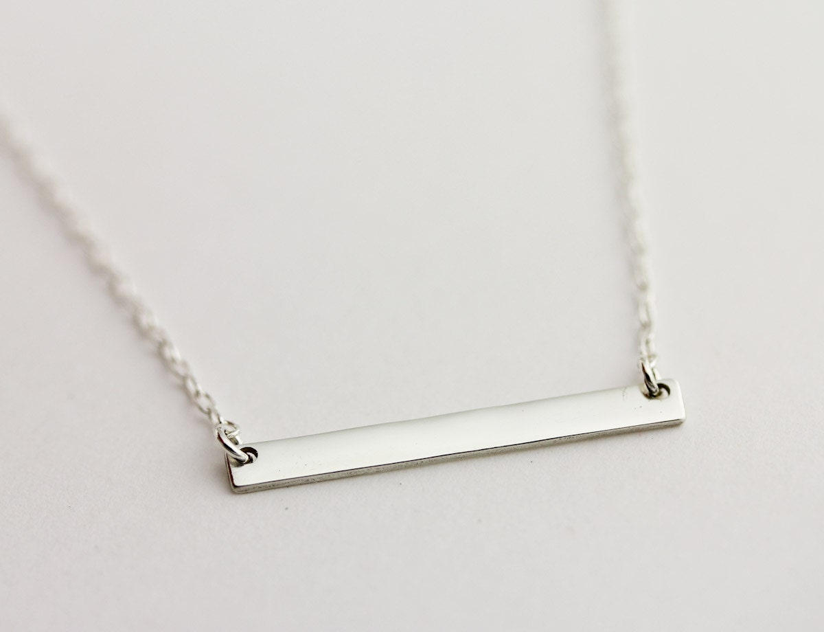 Bar Necklace in Silver