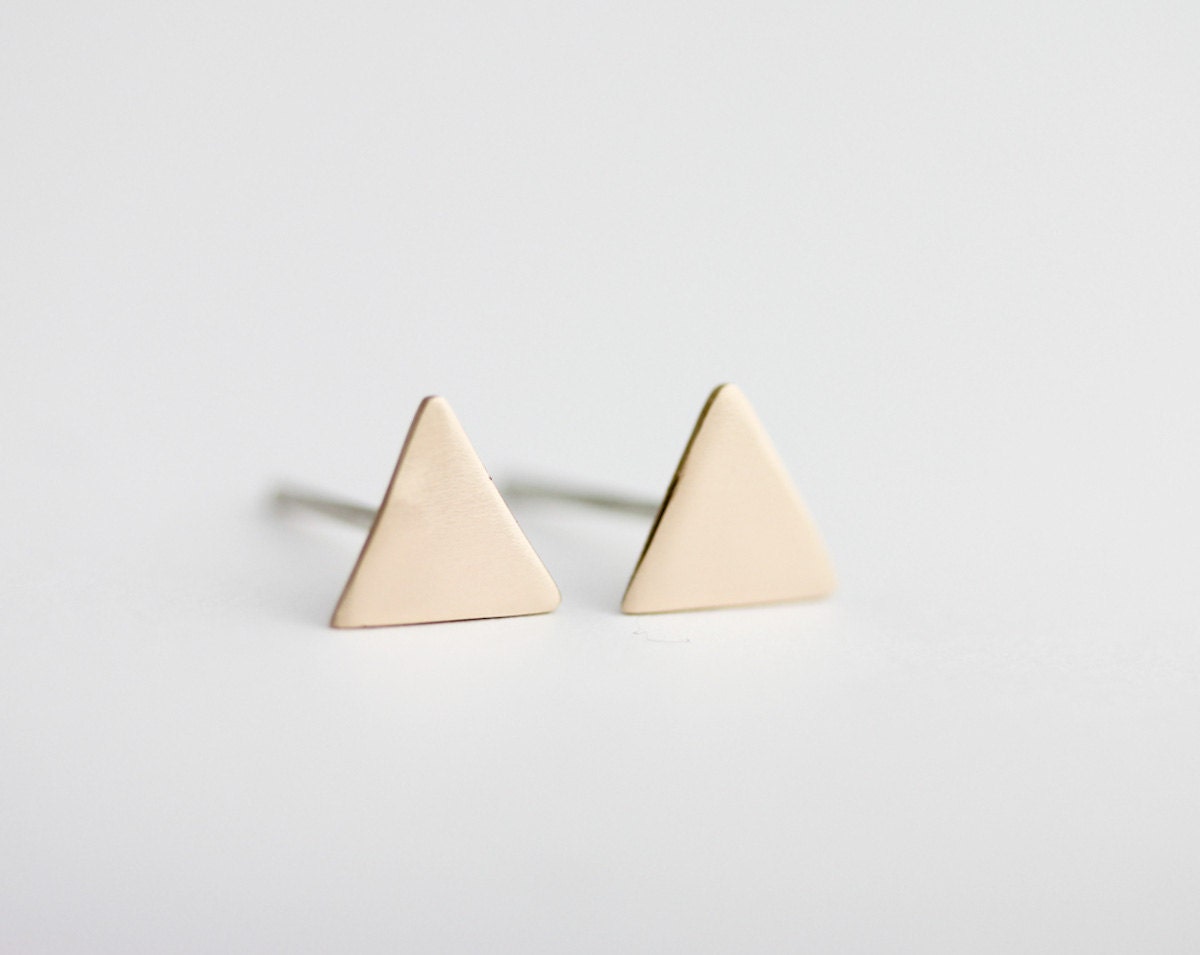Back to Basics-Triangle Earrings in Bronze