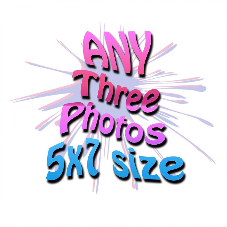 SPECIAL Any Three Photographs from any section in my shop, 5x7 size