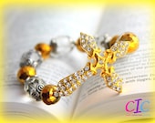 Gold Faith Sideways Cross Bracelet