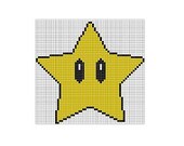 Cross Stitch Pattern PDF: Mario Brothers Star - Super Easy to Stitch