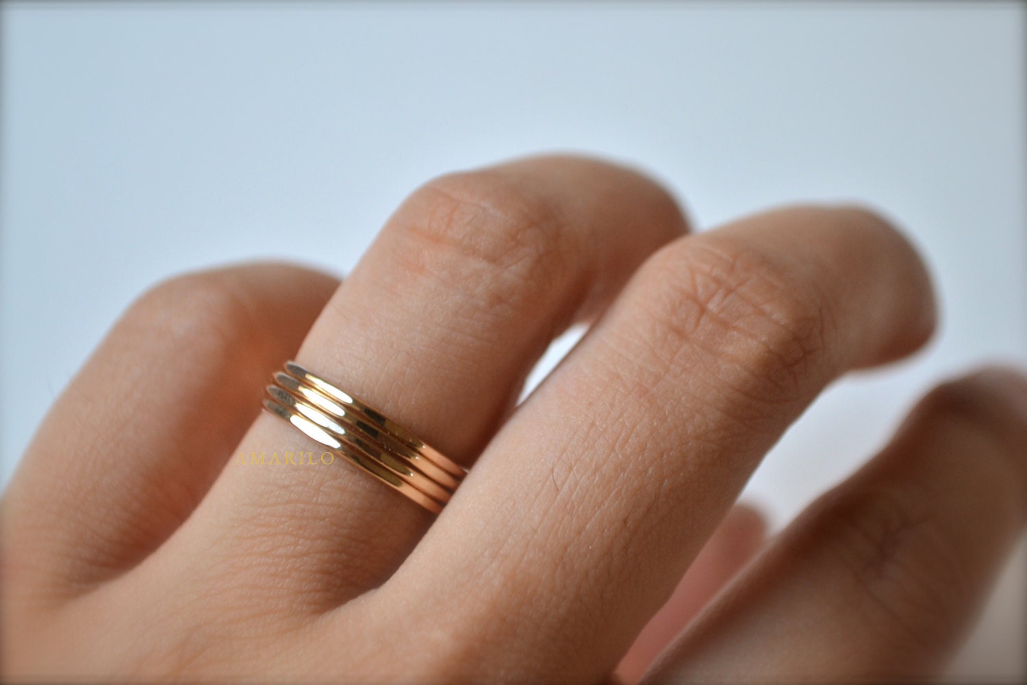 Prestacked Ring 14 kt gf