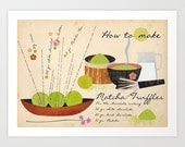 How to make Matcha Truffles-art print