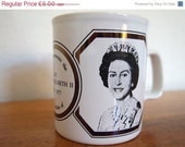 ON SALE Queen Elizabeth Silver Jubilee Staffordshire Potteries Mug