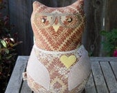 One-of-A-Kind City Hipster Owl Plush Pillow