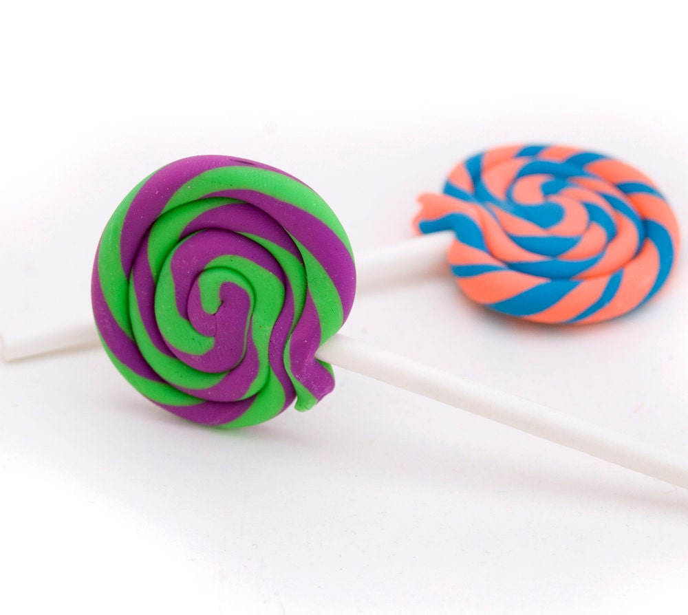 1 ONE Lollipop eraser - fun shape - cute school supplies- made in your choice of colors