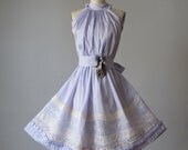 Dress /  Pale lavender    / Vintage lace / Ruffles / Romantic / Dreamy / Soft  / Sleeveless  / Bridesmaids / Wedding  / Flowy / Delicate