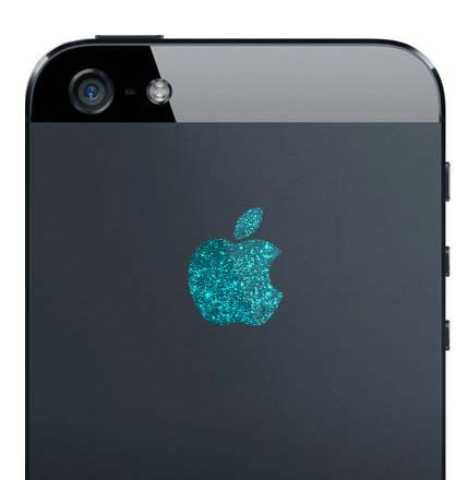 iPhone 5 Sparkling Turquoise Apple Decal