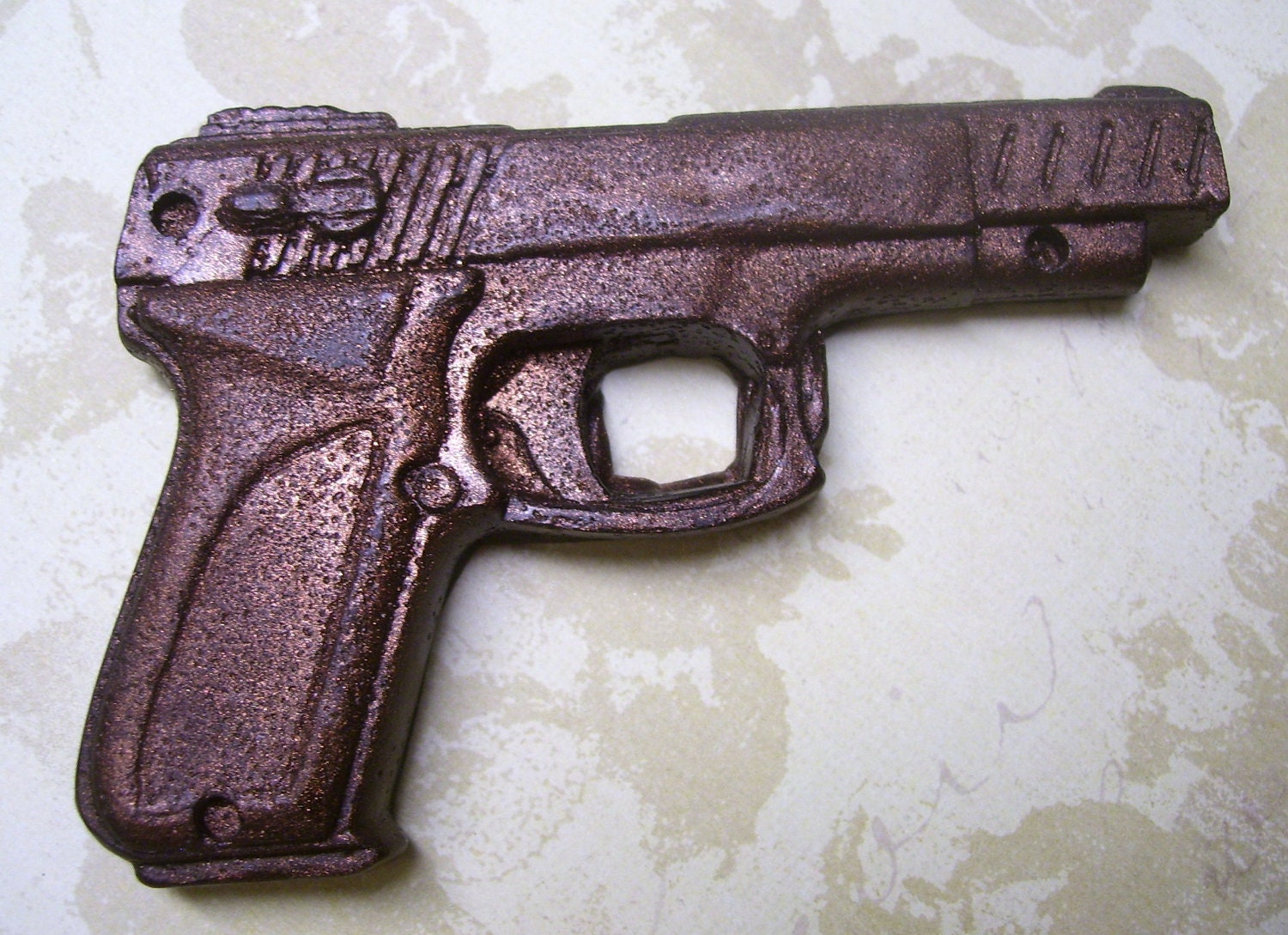 Set 2 Gun Soap Handmade Novelty Glycerin Pistol Favors Kids Adults Fun Cool Gangster Shooter