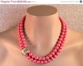 ON SALE Pastel Ladybug Necklace