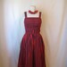 vintage striped dress. 1940s inspired pin up girl. nautical 1970s lanz sundress.