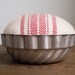 Jello Mold Pincushion - Rustic Cotton Red Stripe