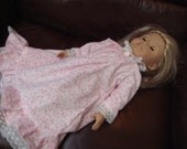 Pink Flannel Stars Nightgown for American Girls and other 18" Dolls