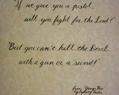 Peace quote calligraphy, George Fox song lyrics, Quaker quote