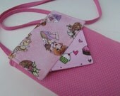 Hipster, E-Reader Bag, Cross Body, Cupcake Ladies on Pink