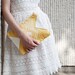 Geometrical Illusion Printed  Leather Pouch  White No. ZP-205