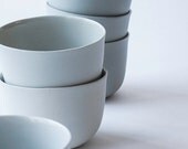 1 Colored porcelain cup, GREENISH GRAY, modern oval handmade ceramic cup, small cup