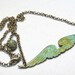 Verdigris Patina Angel Wings Necklace