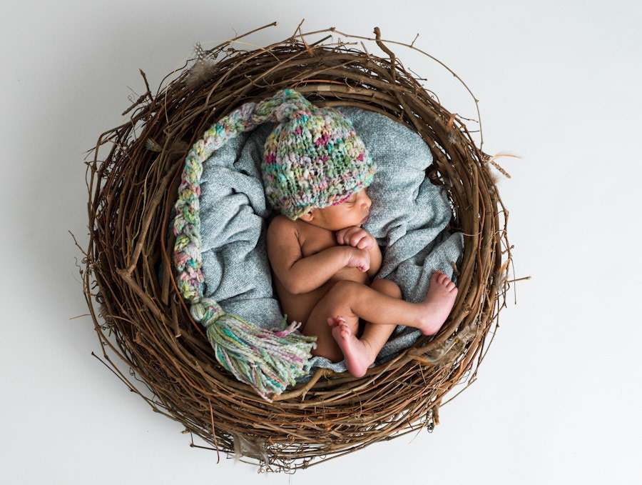 Newborn Bird Nest Photo Prop-Sweet Little Birdie Nest Baby Newborn Photo Prop