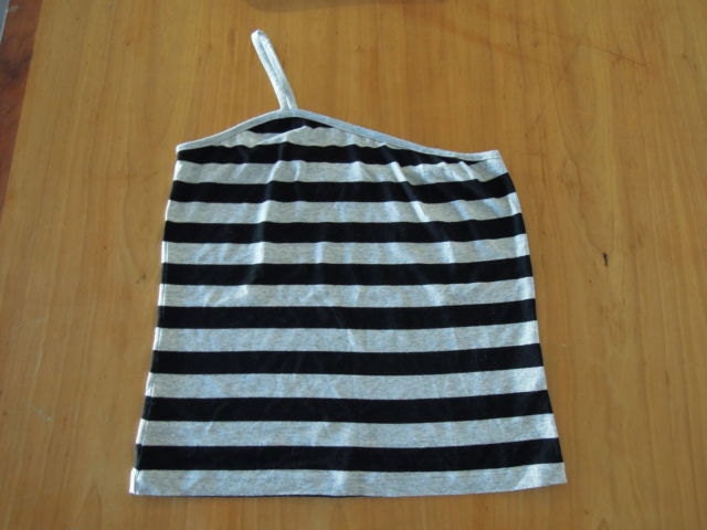 MM6 Maison Martin Margiela Striped One Strap Tank Top Size Small Asymmetrical
