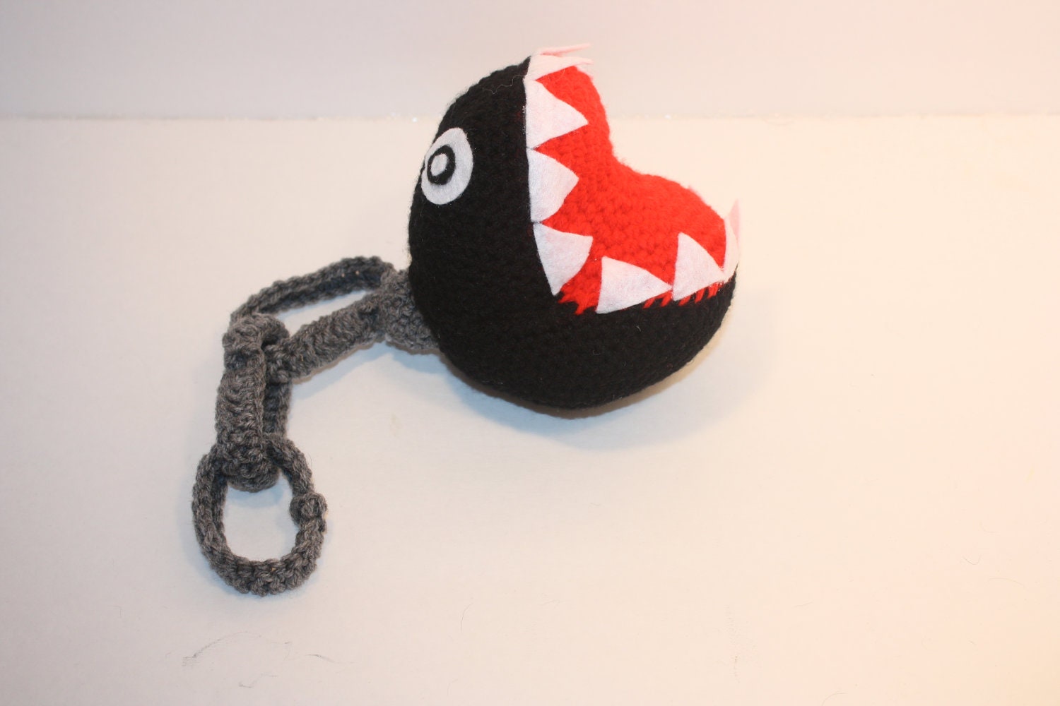 Crochet Chain Chomp Inspired by Super Mario Brothers Handmade Amigurumi Plush Toy by DunnWithLove - Ready to Ship