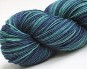 Bfl sock yarn Hidden Depths hand dyed bfl / nylon 75/25 superwash blue faced leicester / nylon  sock / fingering weight yarn