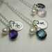 Initial Bridesmaid Necklace - Set of 3 - Personalized Jewelry Gift