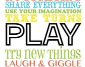 Playroom Printable Sign (24x30)