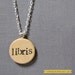 Literary "Libris" Latin Book Lover Reading Pendant Necklace for Readers and Bibliophiles - Library Jewelry