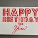 Happy Birthday- Red