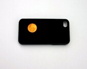Halloween, Plastic Case,  iPhone 4 Case,  iPhone 4s case, October Trends, Autumn, Fall, Moon, Black, Orange Yellow - 8daysOfTreasures