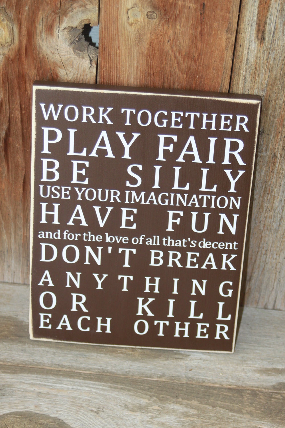 Playroom Rules/Kid Rules - Subway Art Board  with Vinyl lettering