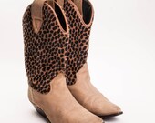 1980's Cheetah Print Cowboy Boot 9