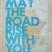 Africa / May The Road Rise With You/ Letterpress Print on Antique Atlas Page from 1911