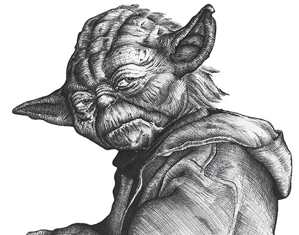 Yoda // Star Wars // Jedi Master // limited edition signed art print