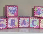 Custom Alphabet Blocks, Personalized Baby Gift, Personalized Shower Gift, Wooden Alphabet blocks