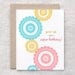 Spring Birthday Card - Eco Friendly, Gear Up for a Super Birthday, Peach, Mustard, Teal