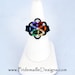 Japanese Flower Stretch Ring - Rainbow Vers.3 - Anodized Aluminum