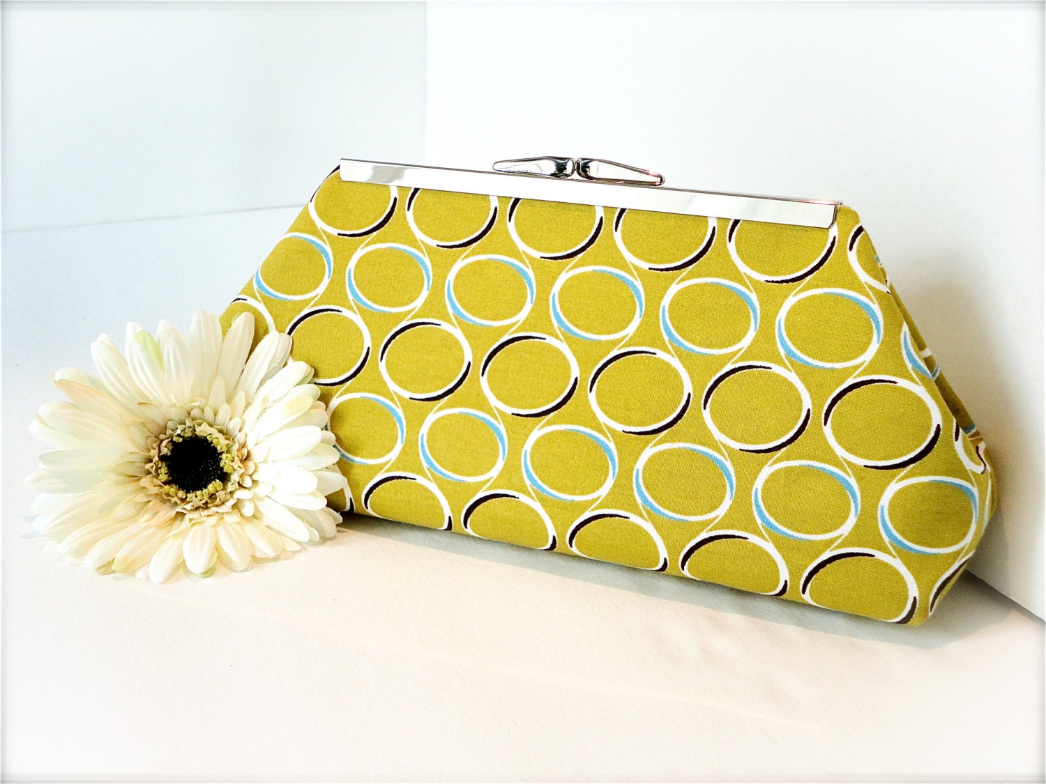 Bridesmaid Clutch - Metal Frame - Daisy Janie Geo Grand Crystal Ball