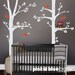Wall Vinyl Decal, Big Tree and Birds :  Nursery Kids Removable Wall Vinyl Decal