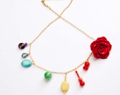 Rainbow Power statement necklace
