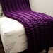 Sale WEST BAY THROW in Purple - Soft, warm & cozy throw - Wedding, housewarming, anniversary and holidays or for your home