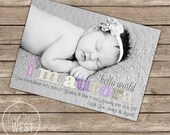 Hello World Birth Announcement (Printable Digital File) Il_170x135