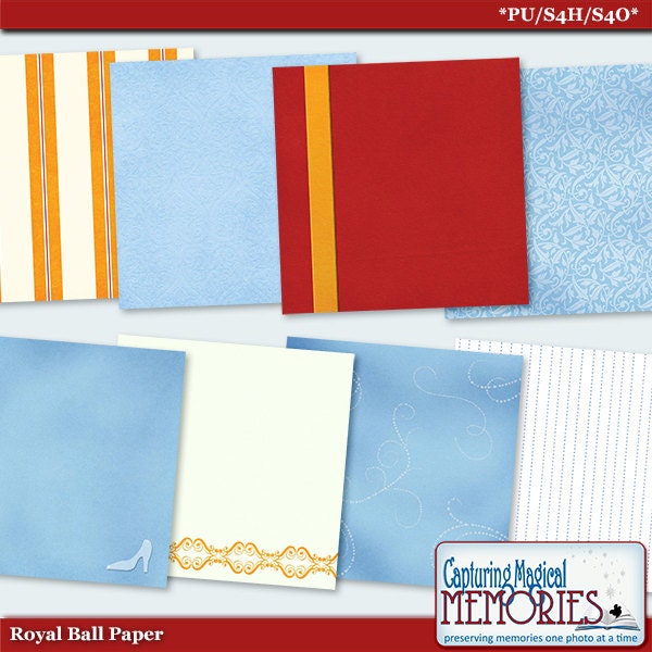 Royal Ball Digital Scrapbooking Paper by Capturing Magical Memories
