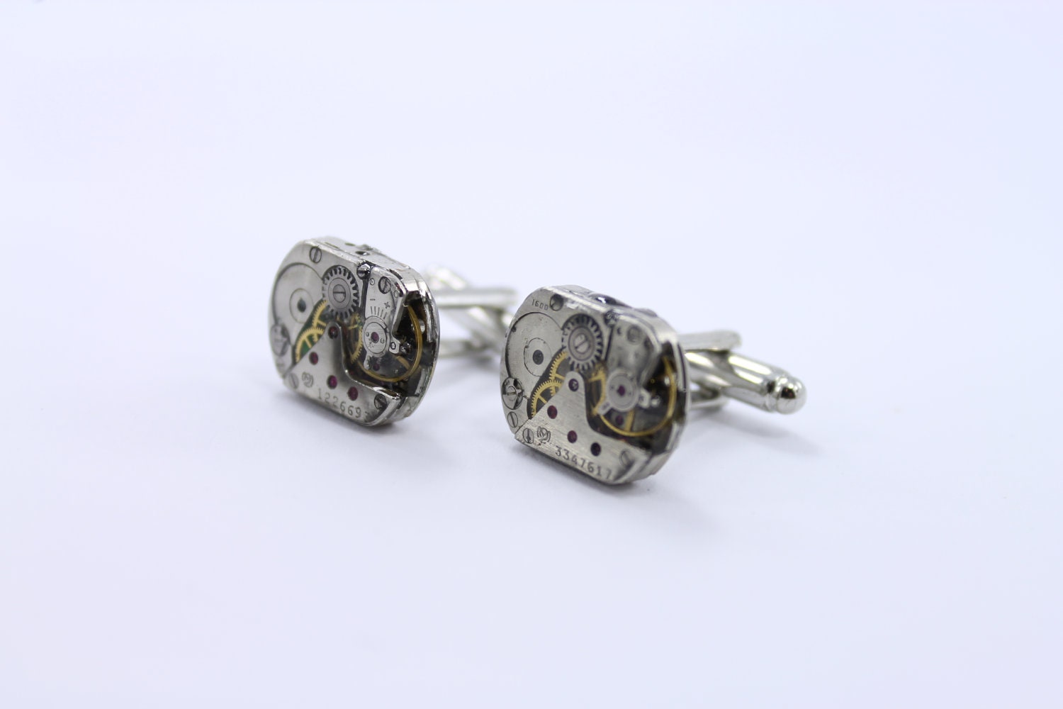 Steampunk Cufflinks - Handsome Men's Clockwork Cuff Links Design - Steampunk Jewelry