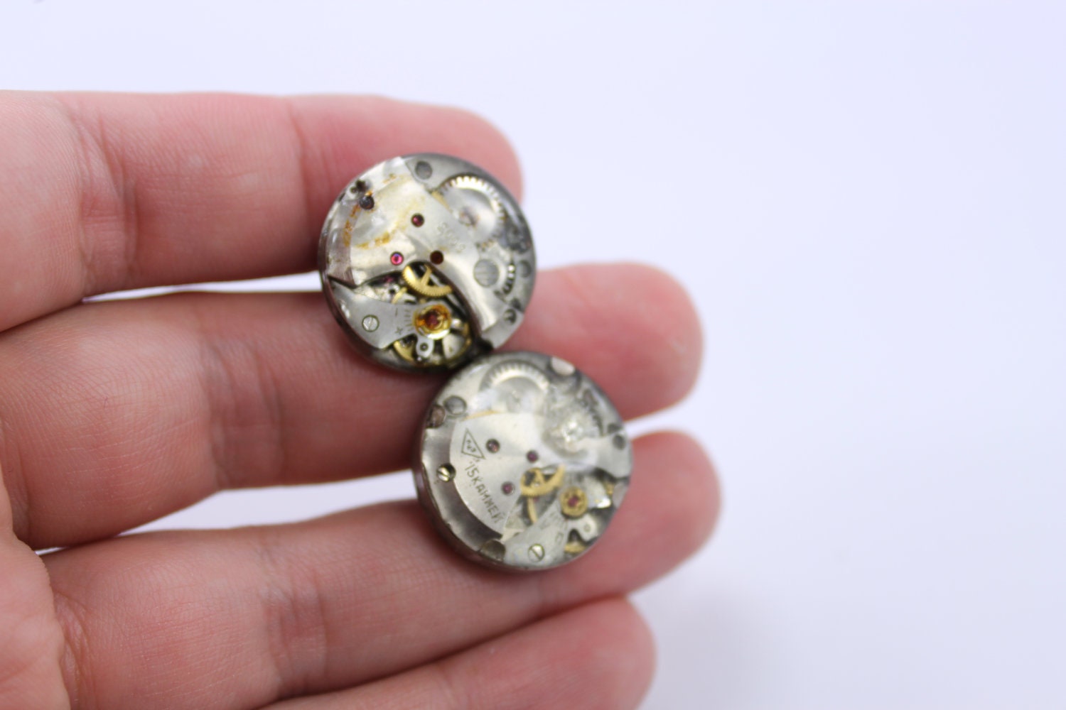 Steampunk Cufflinks - Handsome Men's Clockwork Cuff Links Design - Steampunk Jewelry