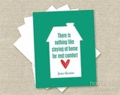 Emerald Green Pantone Typography Print Jane Austen Staying at Home Quote Digital Art Typographic Poster House Red Heart