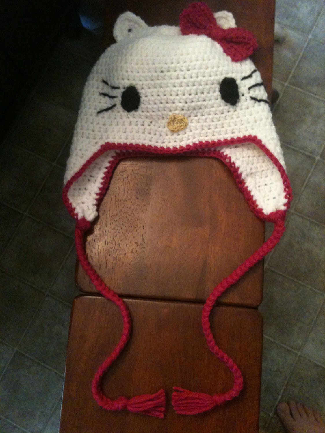 Kitty Cat Earflap hat -- made to order -- infant through child sizes
