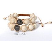 Pave Black Diamond Beaded Bracelet by Theodele