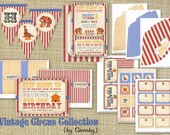 Vintage Circus Party Collection - Kids Birthday Party - DIY PRINTABLE PARTY by Sassaby Il_170x135